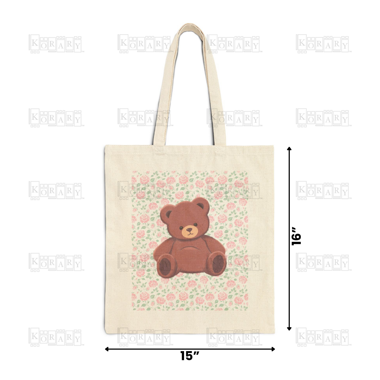 Teddy Bear Cotton Tote Bag