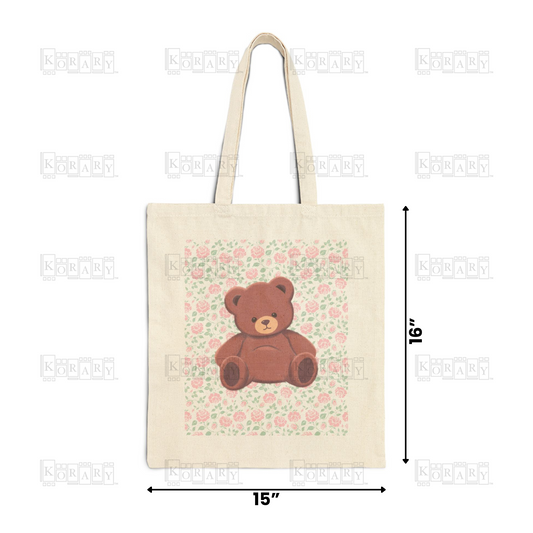 Teddy Bear Cotton Tote Bag