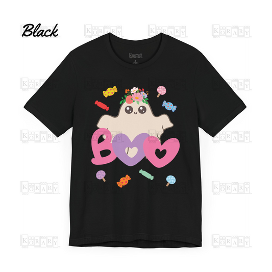 Kawaii Ghost Short Sleeve T-Shirt